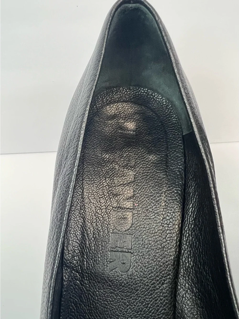 Jil Sander Black Leather Square-Toe Mid Block Heels US 7 Euro 37.5 Made In Italy - Picture 7 of 8